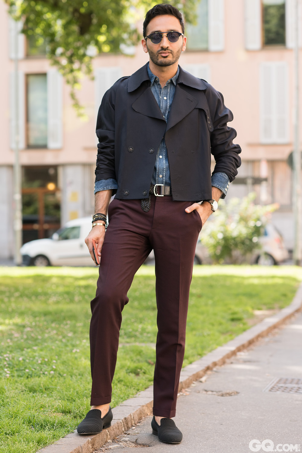 Ahssan
Jacket: Lanvin
Shirt: YSL
Belt: Tom Ford
Pants: Prada
Shoes: Lou Steven
Sunglasses: Tom Browne
Watch: Cartier

Inspiration: Casual but elegant
（闲适又优雅）