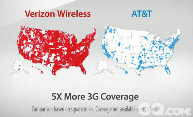 美国电信商Verizon推出一则电视广告，戳穿了iPhone美国独家代理AT&T的3G覆盖差劣问题，同时也指出Verizon的覆盖比AT&T多五倍。事实上Verizon在美国的3G覆盖的确很出色，绝对有资格讽刺AT&T。AT&T在早前的调查中，「荣获」美国西部最差的电信商的第一名。
