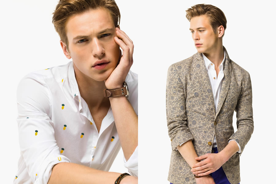 成熟男士的服装品牌Massimo Dutti，本季推出的从精致的商务装到日常休闲装，涵盖了不同的设计风格，散发着独特的魅力。它以上乘的面料质感为基础，展示着多种多样的风格。印花的清新，波点的青春，都演绎着春夏的朝气。