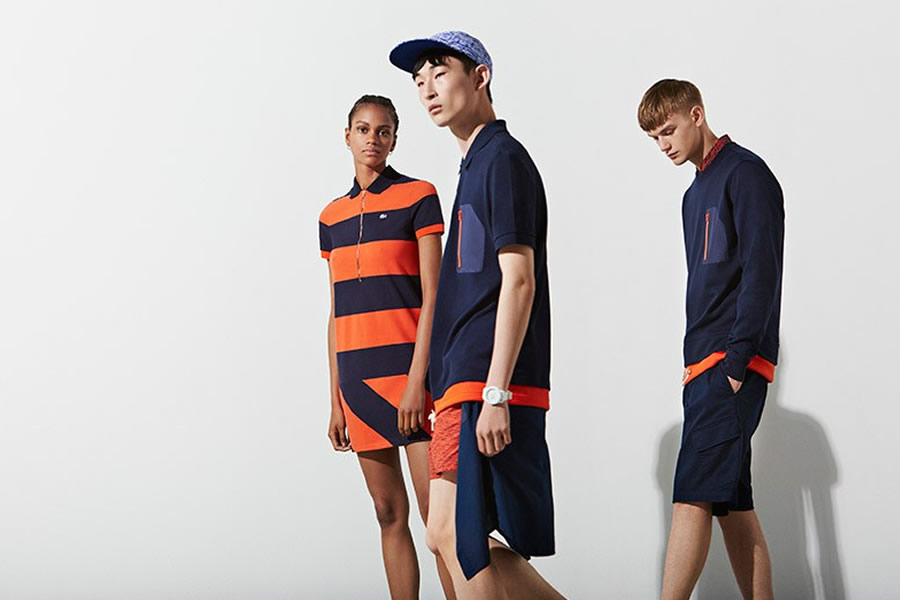 Lacoste L!VE是法国鳄鱼（Lacoste）品牌旗下的年轻副线品牌，醒目的红色感叹号，传达着年轻时尚的潮流态度。本季男装型录色彩欢快明亮，款式休闲运动，蓝色与橙色是运动装的代表色，同时也彰显着青春与活力。