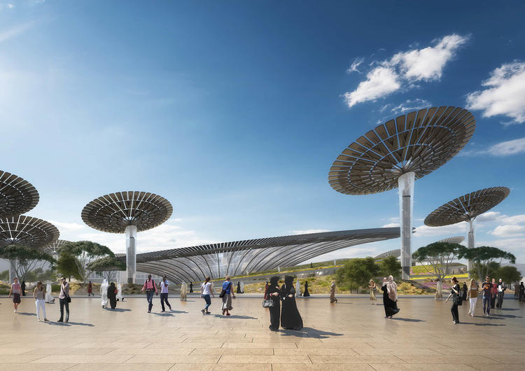 在刚结束的阿布扎比可持续周（Abu Dhabi Sustainability Week）上，英国的建筑设计事务所 Grimshaw Architects 公布了 2020 年迪拜世博会“可持续性主题馆（Sustainability Pavilion）”的效果图。与去年 3 月他们刚赢得设计竞赛时发布的图片相比，这次有了更多的细节。