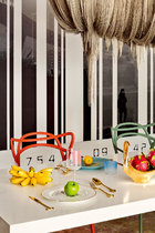 餐桌上的叉子为Seletti品牌，盘子为EasyArt，皆来自Maison de Gout媄颂雅品。