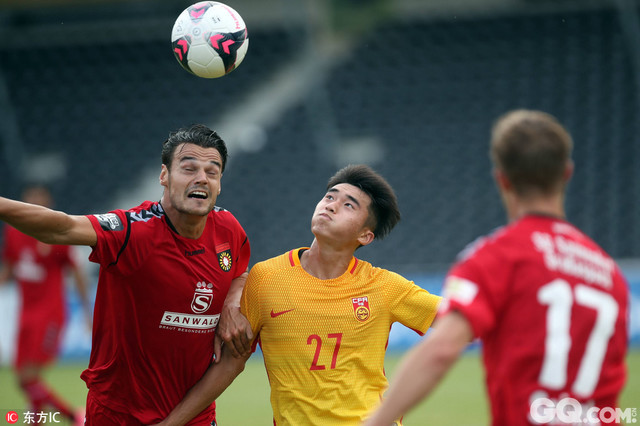 当地时间2017年6月27日，德国阿斯巴赫，热身赛，中国U20 0-1 阿斯巴赫。对手在第89分钟绝杀中国。 
