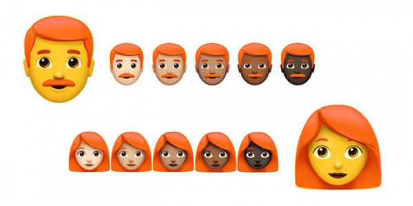 红头发的emoji即将加入表情包套餐