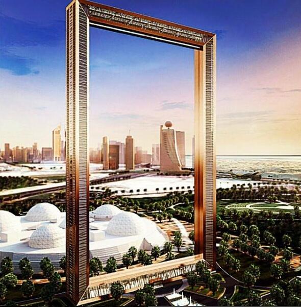 迪拜的新地标是一个“相框”，并且全部贴金