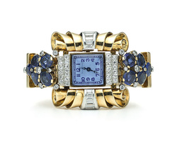 1939年，蒂芙尼为纽约世界博览会打造的鸡尾酒腕表，与当场最璀璨的钻石争奇斗艳