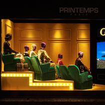 古驰携手巴黎春天百货打造专属概念店，呈现特色橱窗设计