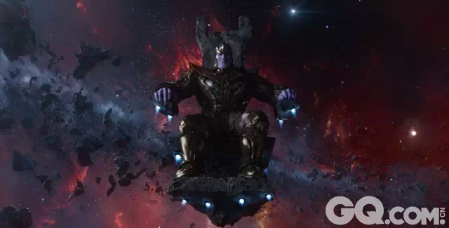 6.在《银河护卫队》中惊鸿一现的灭霸（Thanos）曾被考虑作为片中大反派登场，但导演最后决定启用奥创代替，而灭霸将出现在《复仇者联盟3：无限战争》上下部（分别定于2018年5月4日和2019年5月3日北美上映）。