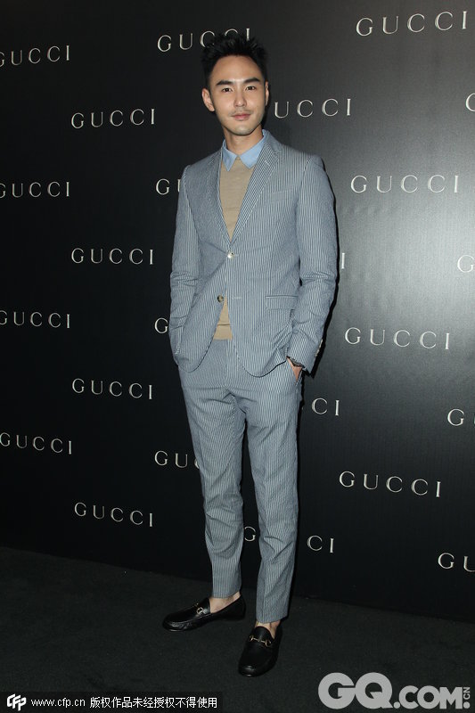 香港，阮经天出席Gucci 2015年早春系列晚宴。