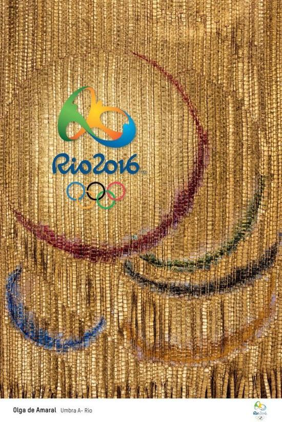 哥伦比亚艺术家Olga de Amaral擅长用编织物创作，他为里约奥运会创作了一副金光闪闪的“Umbra A- Rio”（里约暗影）。让运动会有了一个全新的华丽形象。