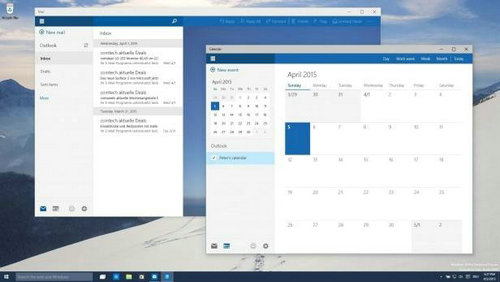 NO.9 Mail和Calendar

Mail应用在Windows 10上支持轻扫手势,支持POP电邮。而更高效的Calendar在新的Windows 10上也有了Google的支持。
