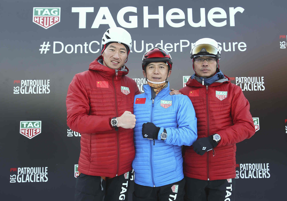 瑞士先锋制表品牌TAG Heuer泰格豪雅正式成为世界顶级滑雪赛事——瑞士冰川巡逻滑雪登山赛(PATROUILLE DES GLACIERS，以下简称 PDG)官方计时与官方腕表，见证赛事激动人心时刻的同时，更将#DontCrackUnderPressure#（无惧挑战，成就自我）的先锋精神根植于遥远欧洲大陆的雪山之巅。同时，TAG Heuer泰格豪雅更是助力中国国家队首次参加这一知名国际滑雪登山赛事，并力邀2010年PDG赛事获胜者Florent Troillet先生出任指导教练。秉承着“不畏艰险、顽强拼搏、团结协作、共攀高峰“精神的中国国家滑雪登山队整装待发。即将傲然屹立于瑞士雪山之巅的中华人民共和国五星红旗，完美彰显TAG Heuer泰格豪雅矢志不渝支持中国国家滑雪登山队，支持PDG赛事，支持极限运动的先锋精神。