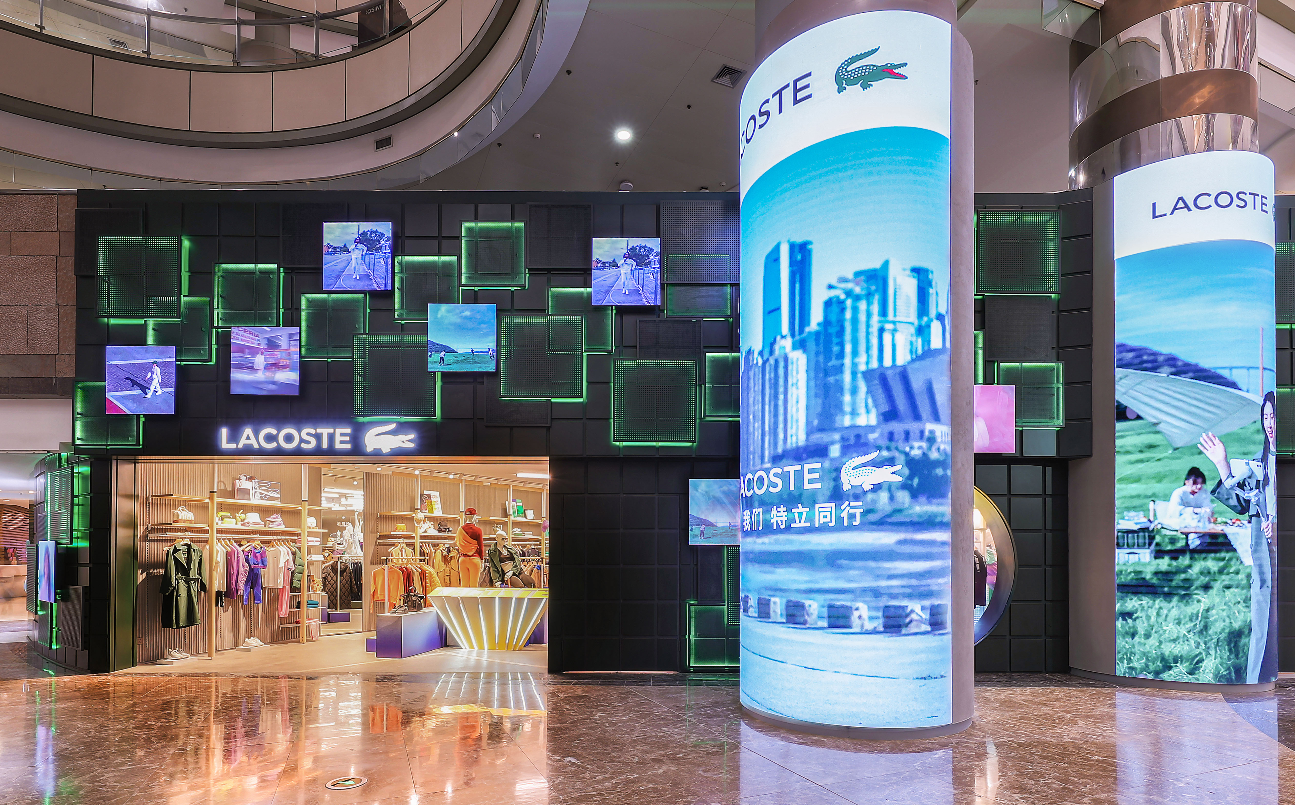 lacoste 全新概念店于上海正大广场正式揭幕 型动全场 一起"何乐鳄不